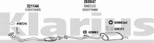 Klarius 060113E - Система випуску ОГ autocars.com.ua