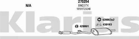 Klarius 060123E - Система випуску ОГ autocars.com.ua