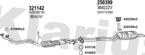 Klarius 060141E - Система випуску ОГ autocars.com.ua