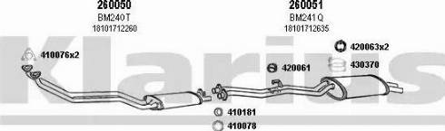 Klarius 060143E - Система випуску ОГ autocars.com.ua