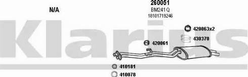 Klarius 060144E - Система випуску ОГ autocars.com.ua