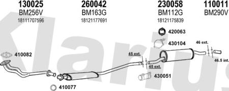 Klarius 060147E - Система випуску ОГ autocars.com.ua