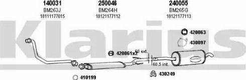 Klarius 060156E - Система випуску ОГ autocars.com.ua