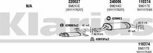 Klarius 060186E - Система випуску ОГ autocars.com.ua