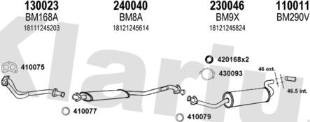 Klarius 060201E - Система випуску ОГ autocars.com.ua