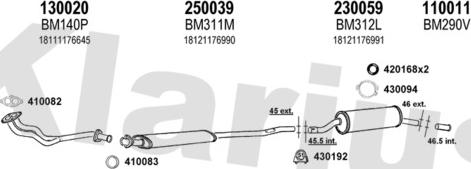 Klarius 060229E - Система випуску ОГ autocars.com.ua