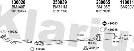 Klarius 060230E - Система випуску ОГ autocars.com.ua