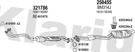 Klarius 060238E - Система випуску ОГ autocars.com.ua