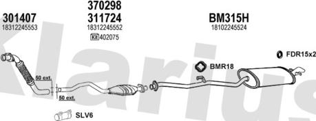Klarius 060239U - Система випуску ОГ autocars.com.ua