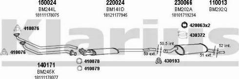 Klarius 060241E - Система випуску ОГ autocars.com.ua