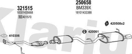Klarius 060290E - Система випуску ОГ autocars.com.ua