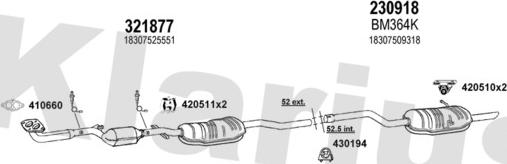 Klarius 060304E - Система випуску ОГ autocars.com.ua