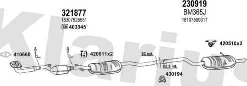 Klarius 060305E - Система випуску ОГ autocars.com.ua