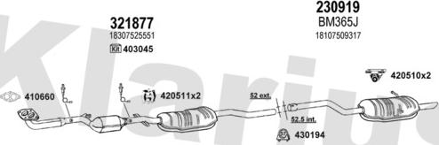 Klarius 060307E - Система випуску ОГ autocars.com.ua