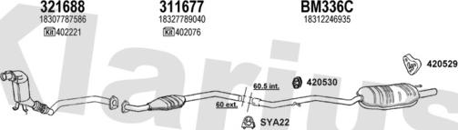 Klarius 060314U - Система випуску ОГ autocars.com.ua