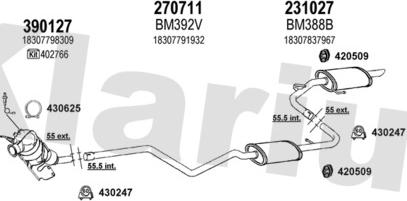 Klarius 060329E - Система випуску ОГ autocars.com.ua