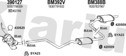 Klarius 060329U - Система випуску ОГ autocars.com.ua