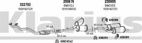 Klarius 060338E - Система випуску ОГ autocars.com.ua