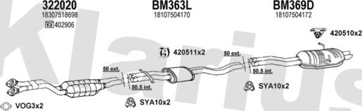 Klarius 060347U - Система випуску ОГ autocars.com.ua