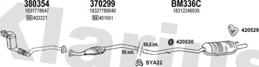 Klarius 060366U - Система випуску ОГ autocars.com.ua
