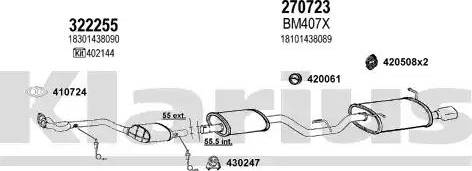 Klarius 060391E - Система випуску ОГ autocars.com.ua