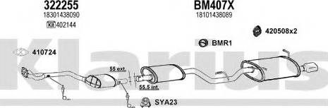 Klarius 060391U - Система випуску ОГ autocars.com.ua