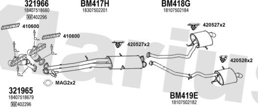 Klarius 060414U - Система випуску ОГ autocars.com.ua