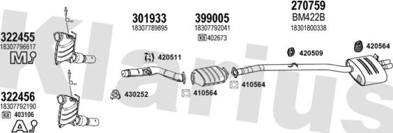 Klarius 060432E - Система випуску ОГ autocars.com.ua