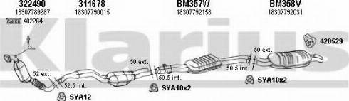 Klarius 060436U - Система випуску ОГ autocars.com.ua