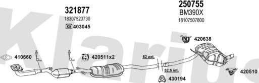 Klarius 060466E - Система випуску ОГ autocars.com.ua