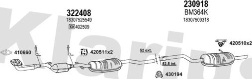 Klarius 060474E - Система випуску ОГ autocars.com.ua