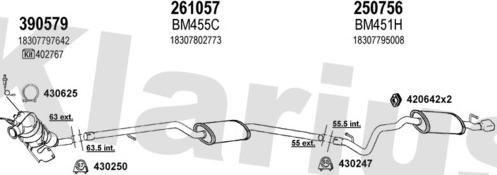Klarius 060486E - Система випуску ОГ autocars.com.ua
