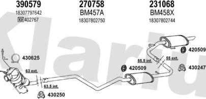 Klarius 060489E - Система випуску ОГ autocars.com.ua