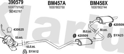 Klarius 060489U - Система випуску ОГ autocars.com.ua