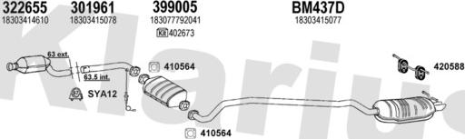 Klarius 060494U - Система випуску ОГ autocars.com.ua