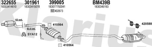 Klarius 060495U - Система випуску ОГ autocars.com.ua
