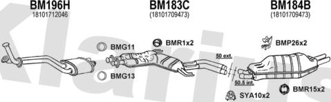 Klarius 060498U - Система випуску ОГ autocars.com.ua
