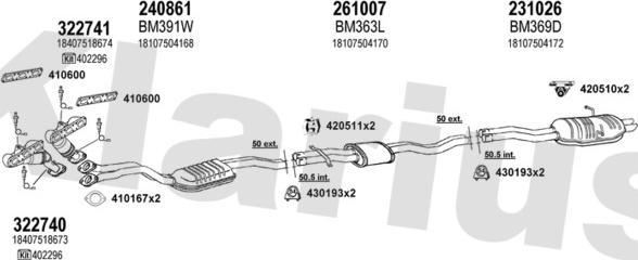 Klarius 060510E - Система випуску ОГ autocars.com.ua