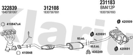 Klarius 060514E - Система випуску ОГ autocars.com.ua