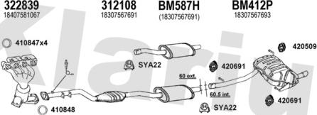 Klarius 060514U - Система випуску ОГ autocars.com.ua