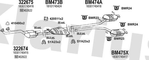 Klarius 060516U - Система випуску ОГ autocars.com.ua