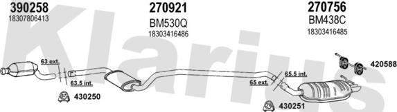 Klarius 060519E - Система випуску ОГ autocars.com.ua