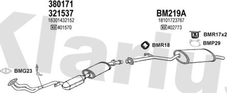 Klarius 060520U - Система випуску ОГ autocars.com.ua