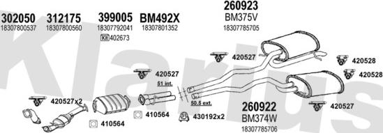 Klarius 060530E - Система випуску ОГ autocars.com.ua