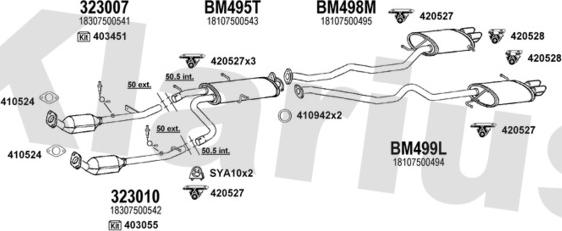 Klarius 060534U - Система випуску ОГ autocars.com.ua