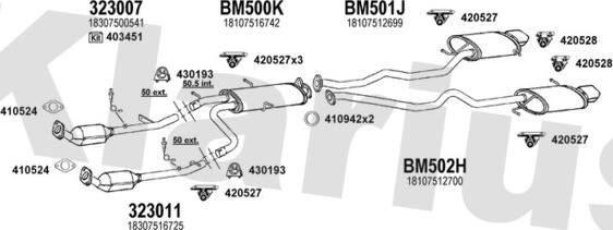 Klarius 060535E - Система випуску ОГ autocars.com.ua