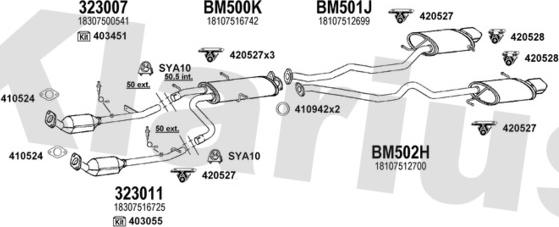 Klarius 060535U - Система випуску ОГ autocars.com.ua