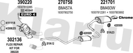 Klarius 060536E - Система випуску ОГ autocars.com.ua