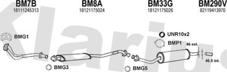 Klarius 060537U - Система випуску ОГ autocars.com.ua