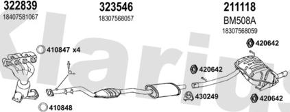 Klarius 060542E - Система випуску ОГ autocars.com.ua